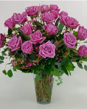 Premium Two Dozen Purple Roses – LB Event Decor